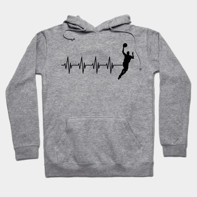 Basketball Heartbeat Hoodie by KC Happy Shop